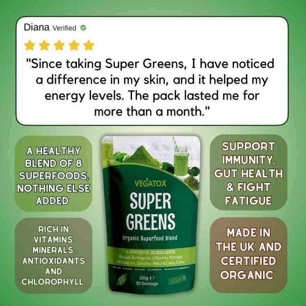 Organic Greens Powder | 100% Natural, No Added Nonsense | Made in the UK